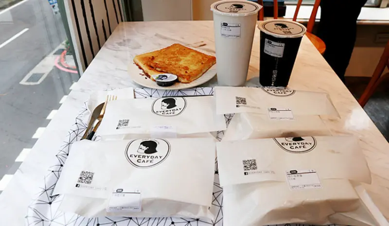 中山站早午餐【EVERYDAY CAFE - toast.coffee.tea台北中山店】中山捷運站美食｜早午餐｜下午茶｜咖啡｜吐司｜外帶｜外送｜吐司超柔軟新鮮靈魂美食