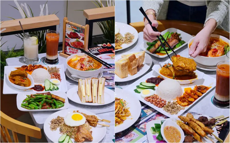 金爸爸秀泰文心店_台中馬來西料理：欣葉正宗大馬風味/雙人套餐椰漿飯咖哩雞+爸爸蝦麵香辣必吃！