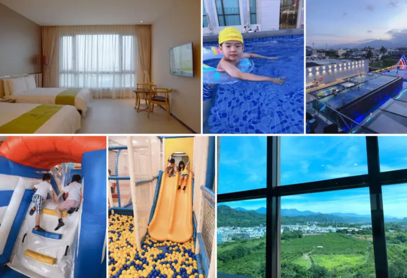 台東親子飯店│禾風新棧，游泳池/美人湯/遊戲室/賽車場，還有免費冰淇淋、爆米花。
