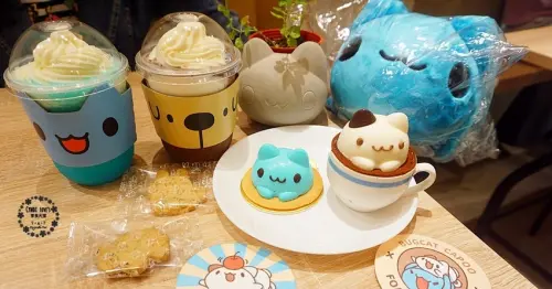 奶泡貓咖啡，台中勤美草悟道下午茶，咖波屋新力作，卡哇伊甜點奶泡貓提拉米蘇 - Cyndi loves享食天堂