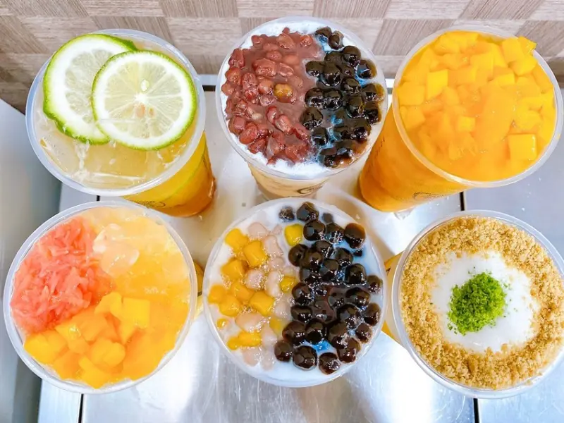 【台中創意飲品-茶本味手作茶舖】夏季芒果系列、濃郁鮮奶芋頭紅豆芋圓，配料爆滿誠意十足!