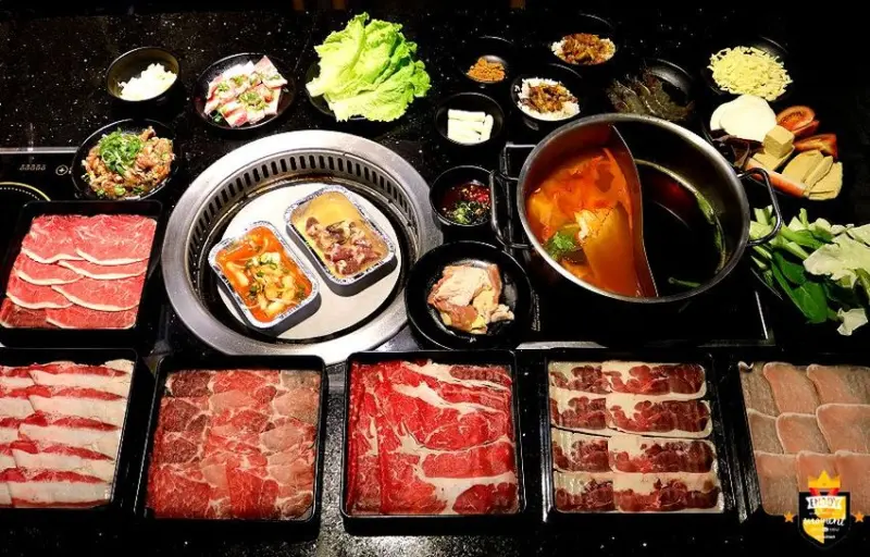 台南壽喜燒吃到飽／南部唯二提供火烤兩吃門市／+49元升級韓式燒烤／8種肉品+14種佐料沾醬+40多種自助吧食材／嚴選食材CP值高到爆表