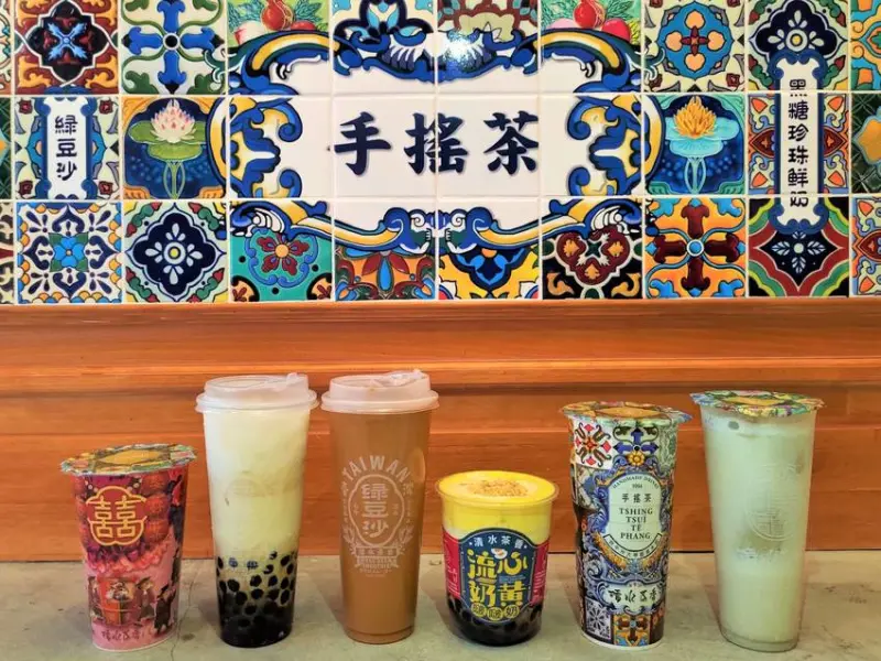 清水茶香-延吉店｜2020新網美打卡復古花磚飲料店進駐台北！獨創超夯浮誇鹹蛋黃黑糖珍奶-流心奶黃啵啵奶！台中清水在地老牌的綠豆沙喝起來！台北飲料推薦、台北手搖推薦、台北打卡景點推薦、台北美食推薦