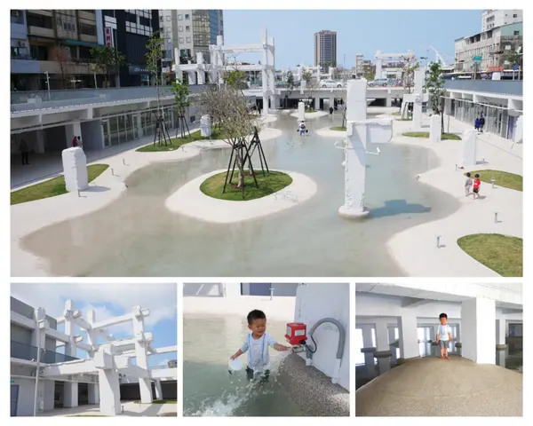 [台南]更新台南人集體記憶，中國城變身純白親水廣場，首見馬路下玩水/台南玩水景點
