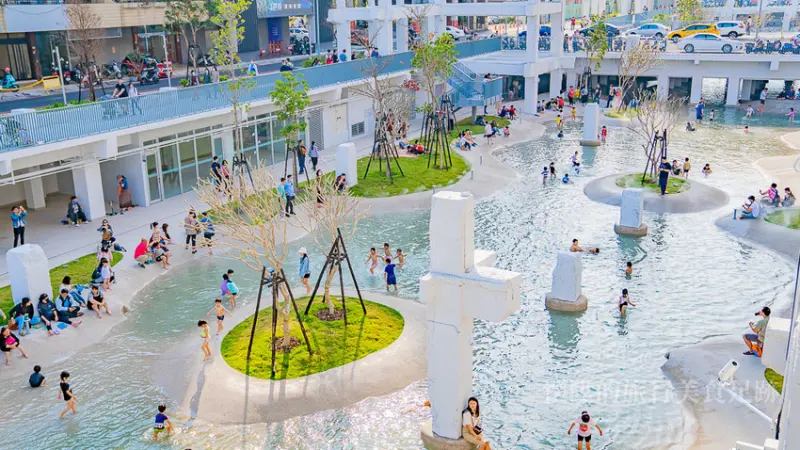 台南河樂廣場：最好玩的台南親水公園，城市裡的綠洲！在市中心開心玩水，美好的台南，中國城大變身The Spring