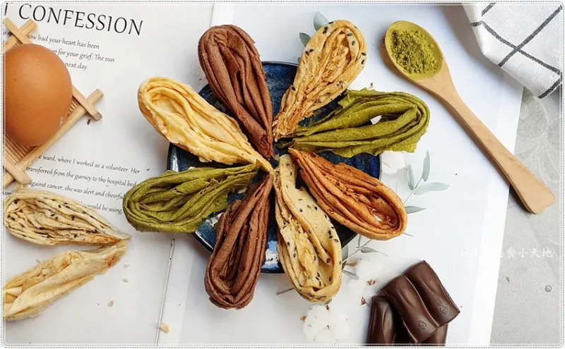 似錦堂手作蛋捲║台中超人氣必買伴手禮！手工水滴蛋捲，五種口味、新發售八女抹茶、艾肯可可、古早肉鬆，層層酥香超涮嘴、一次狂嗑一桶！！