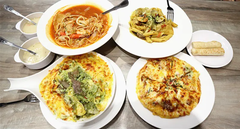 Win Win Pasta艋舺店feat.魔法義大利，提供義大利麵、焗烤、披薩 #台北西門義大利麵 #比臉大焗烤 #飲料美味濃湯免費無限暢飲