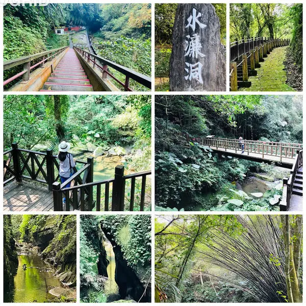 新竹峨眉推薦景點|水濂橋步道|水濂洞梵音寺|獅頭山最大天然岩洞|一線天|青山綠水森林浴步道