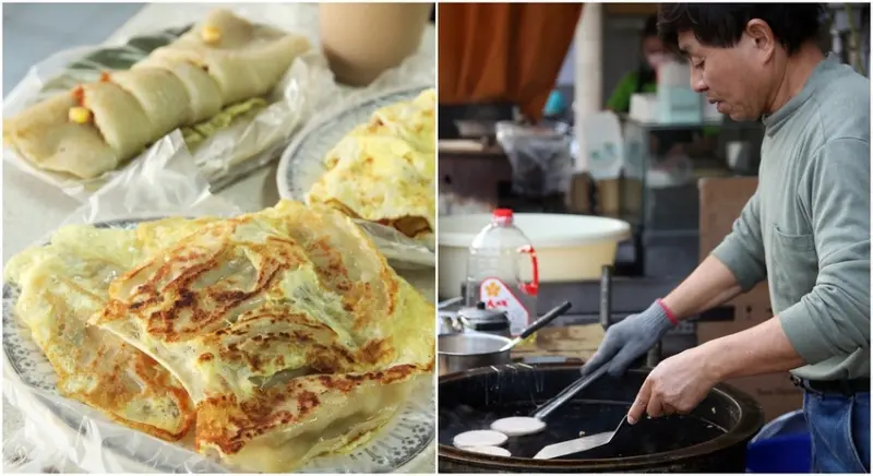 台南美食【良友刀削蜜豆冰(早餐)】~傳統粉漿蛋餅，親切態度迎接每一位客人