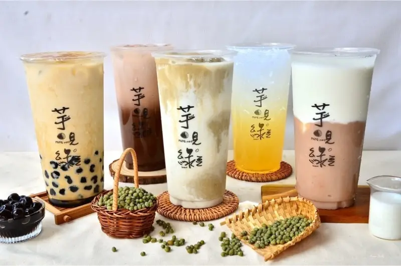 | 高雄美食 |鳳山必喝超濃郁的芋頭牛奶/夏日消暑聖品綠豆沙牛奶/芋見綠豆-光遠店