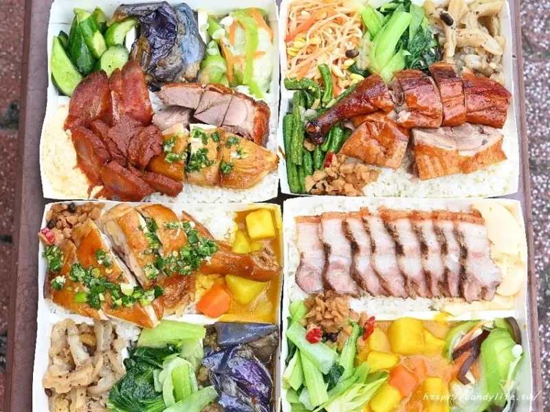 上興燒臘│台中燒臘便當推薦，肉量超狂！搭配四樣配菜，便當滿到蓋不起來！