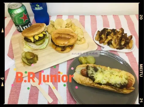 B.R Junior 二世浪子之正宗美式漢堡 肉汁香甜 麵包紮實 配料實在 公館美食好選擇 外送美食首選