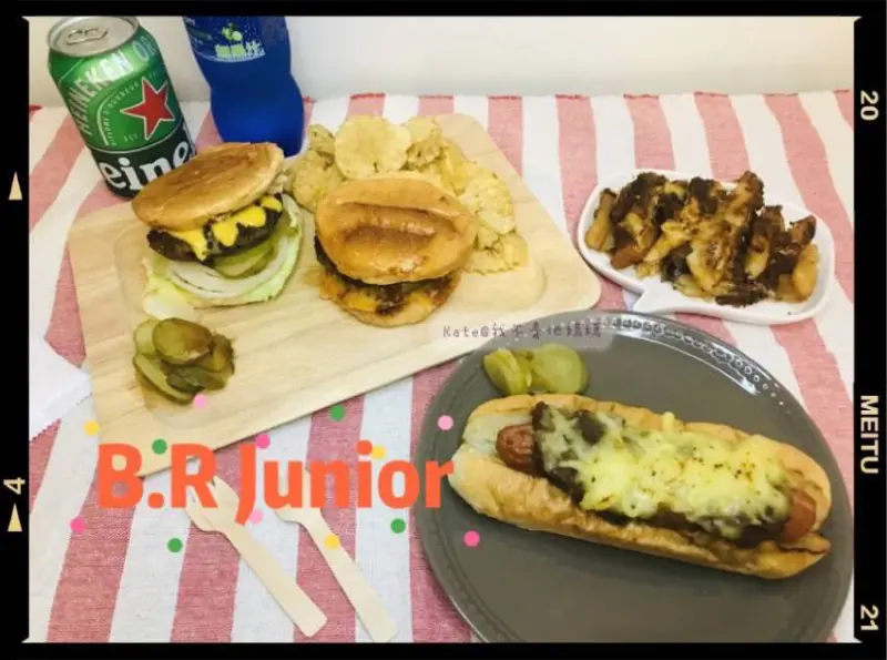B.R Junior 二世浪子之正宗美式漢堡 肉汁香甜 麵包紮實 配料實在 公館美食好選擇 外送美食首選