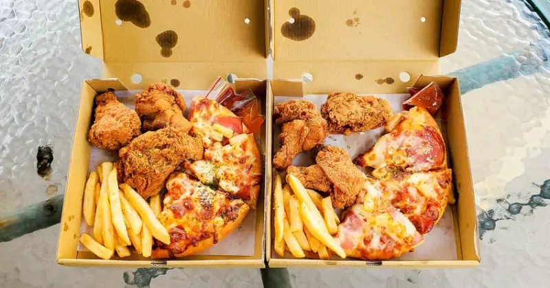 【台南美食】超值組合餐99元｜夏威夷比薩+炸雞+薯條｜現炸現烤~~凱吉斯外帶餐盒 - 南人幫