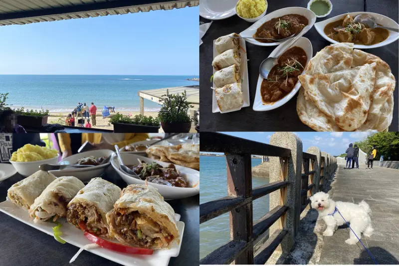 【新北三芝-瑪莎拉印度餐廳】淺水灣海濱公園。北海岸景觀餐廳。寵物友善(狗可落地)