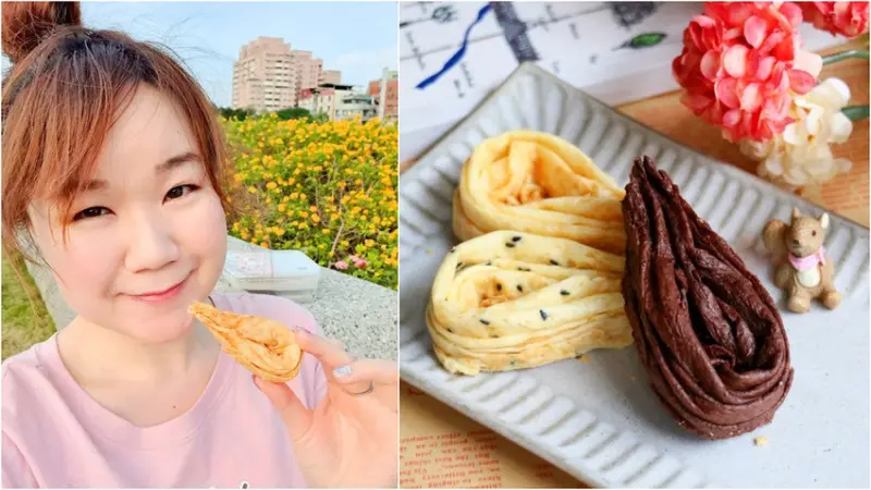 【台中伴手禮推薦】嗨嗨千層水滴蛋捲  原味 / 巧克力 / 芝麻 千層蛋捲 下午茶首選