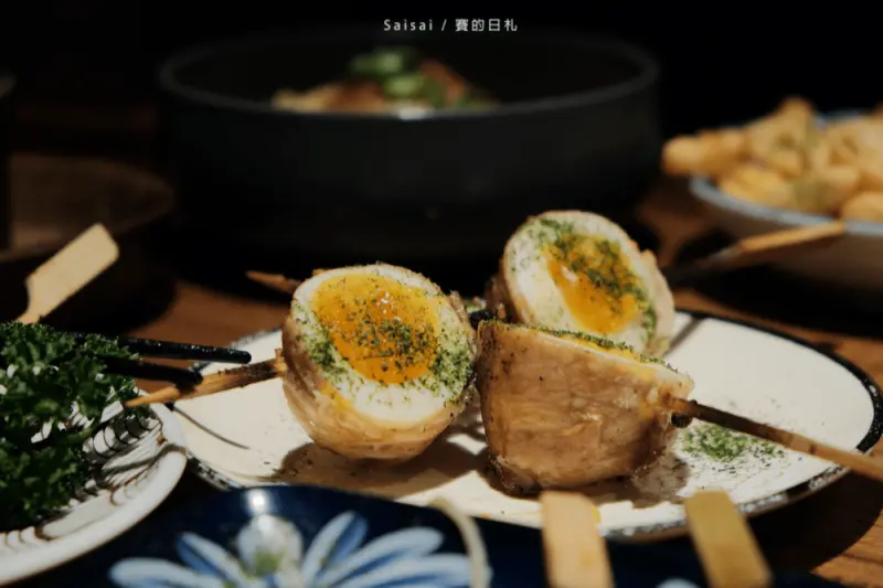 拿手串日式串燒居酒屋｜台中北區燒烤｜沒有過多的烤醬，吃起來更清爽！還能搭配店家的關東煮，更是一大享受~