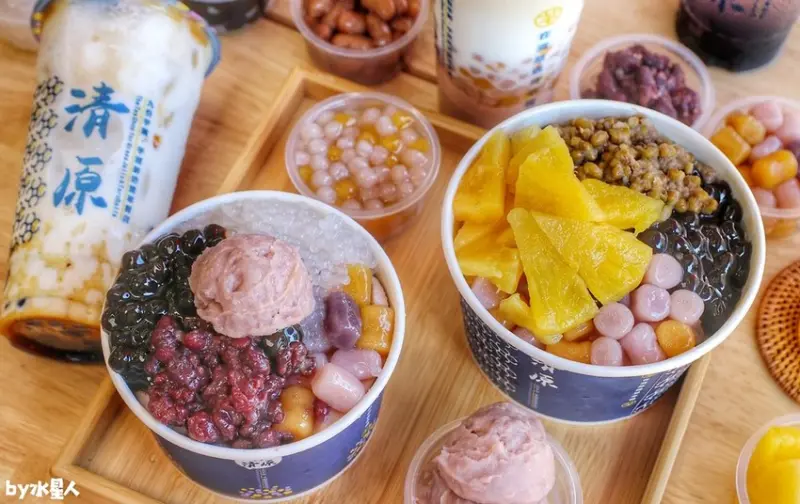 清原芋圓插旗台中！浮誇系芋頭冰品茶飲，爆炸用料整碗滿出來，原味茶買三送一