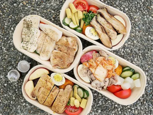 台北小巨蛋餐盒，多款主食選項，還有特製蔬食和高蛋白的餐盒-楽坡BonBox