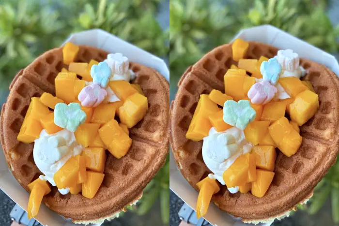 台南鬆餅【再十鬆餅 Ten more Waffles】夏天就是要吃芒果鬆餅，滿滿的新鮮芒果配上冰淇淋，下午茶就吃這個了~台南美食|台南下午茶|台南甜點