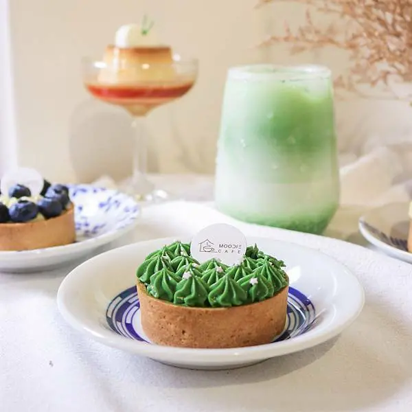 【新北美食】Moodie cafe～樹林咖啡廳推薦～文內優惠、必吃抹茶塔、抹茶鮮奶～免服務費咖啡廳推薦～樹林下午茶必吃～