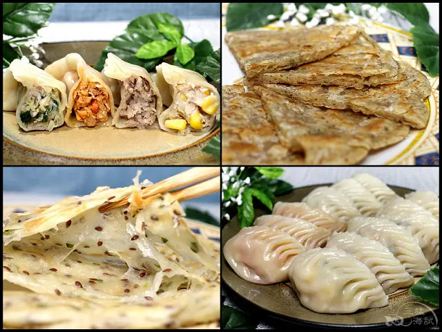 【宅配冷凍食品】正經人～手工捏花水餃、亞麻籽蔥油餅、小麥胚芽蔥油餅，燙麵工法水餃皮，Ｑ彈不軟爛！
