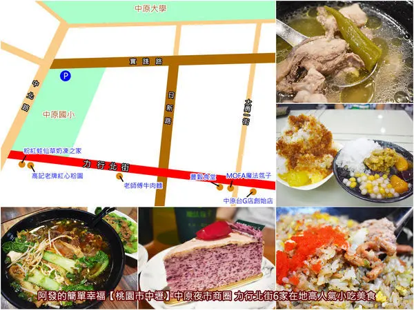 ﹝桃園市中壢食記﹞力行北街　中原夜市商圈〝在地巷內人〞必吃，隱身於力行北街上的6家高人氣小吃美食　／中壢甜點蛋糕推薦／中壢冰品推薦／中壢炒飯推薦／中壢雞湯推薦／中原夜市必吃美食