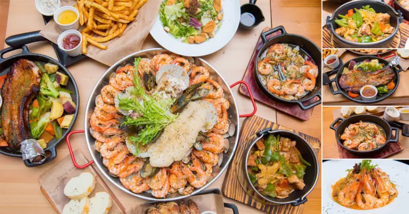 【台南美食】比臉大的海鮮燉飯讓你吃飽飽｜義式結合台式餐酒館料理｜經典台啤燉雞｜度小月海鮮義大利麵｜紹興雞翅｜生日訂位還送壽星禮~~沃野18 - 南人幫