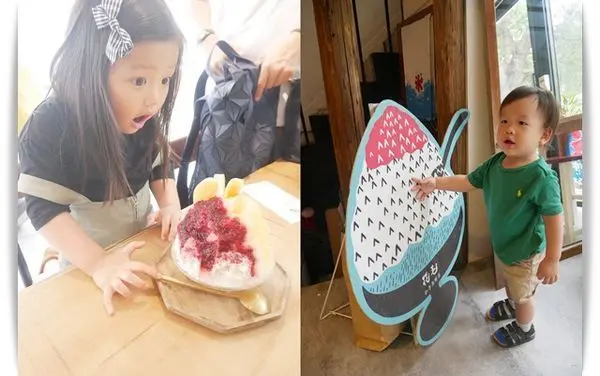 台中「花毛かき氷喫茶」黎明新村裡的可愛刨冰店。