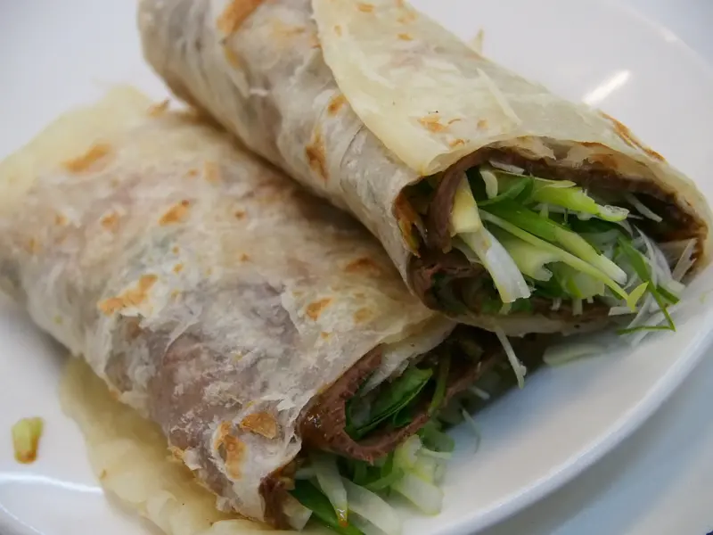 台北南京松江商圈的種福園：變化多端的斤餅吃法