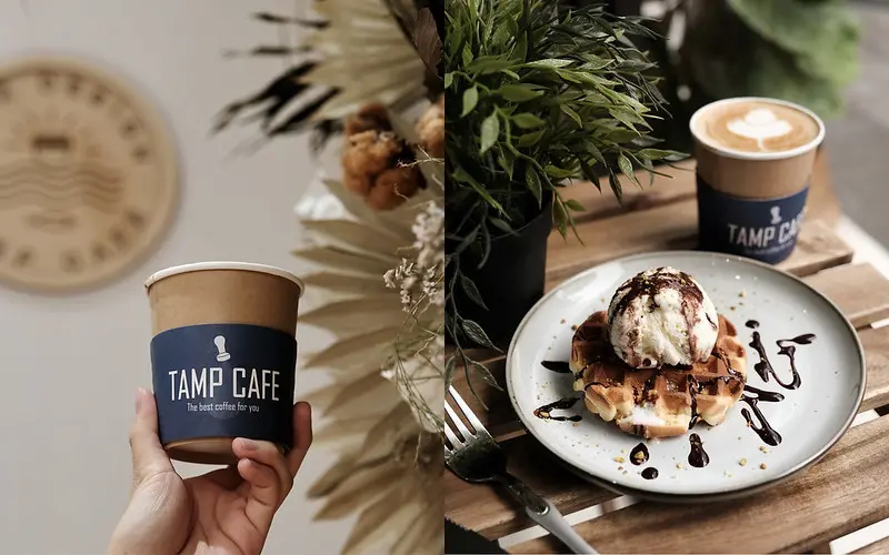 【台中北屯】Tamp Cafe│自家烘焙咖啡館，結合質感空間與設計，雨天喝咖啡好悠哉~