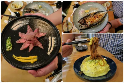 【捷運南京復興居酒屋】饕酒窩居酒屋，30公分長的一夜干鯖魚必點，還能免費續杯氣泡水！