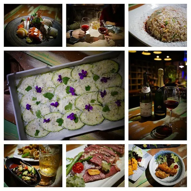 台中美食~秋田笠 Izakaya 不一樣的居酒屋料理 環境像咖啡廳一樣 就連料理也很少女心 除了燒烤料理外還多了點西式小酒館的下酒菜 大推超夢幻的起司櫛瓜薄片沙拉和秋田笠特製炒飯