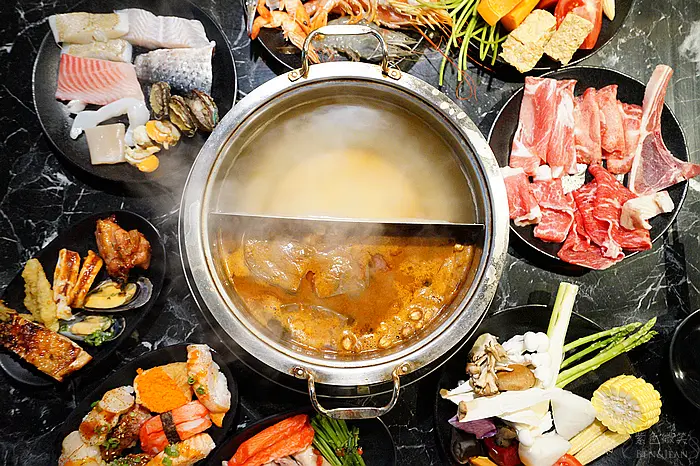 丼賞和食x嗨蝦蝦百匯鍋物吃到飽｜高檔和牛、生猛海鮮、啤酒、冰品無限供應嗨翻天，GOOGLE 留下評論再送龍蝦  中山國小捷運站、雙連捷運站美食推薦、三五好友、團體聚餐、減醣料理都很適合