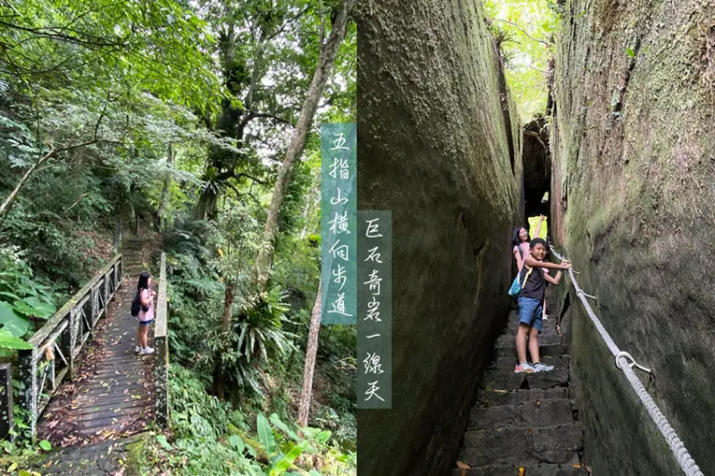 五指山- 猴洞步道巨石奇岩一線天．金龜岩森林祕境 