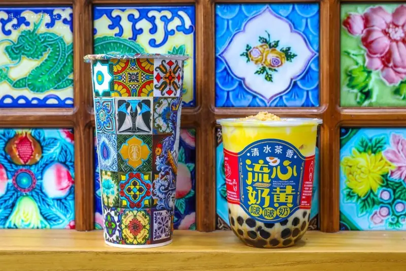 三重也能喝到了！台中網美飲料店，推薦綠豆沙和流心奶黃啵啵奶(清水茶香三重店)