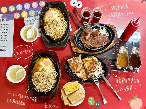 新竹‧大廟厚切牛排_北大店│好吃彭派平價牛排‧超好喝台式奶油玉米濃湯‧自助式烤麵包吃到飽