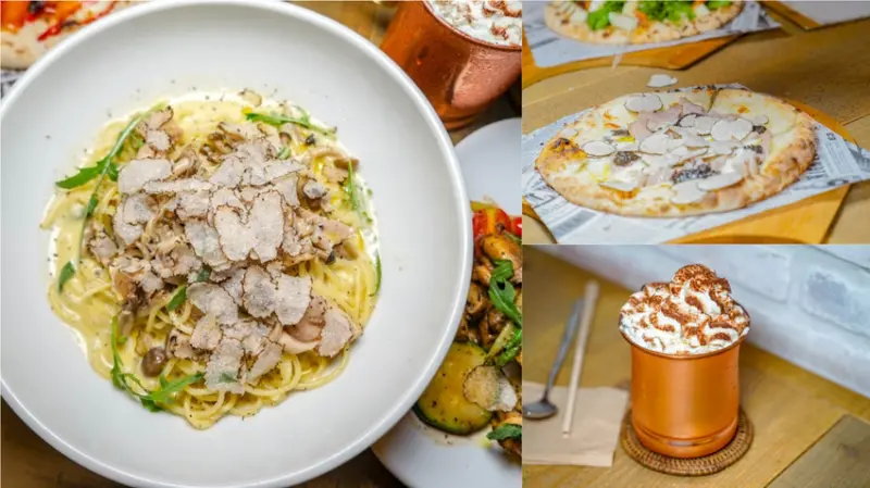 石壁家義大利麵(中友店)SPIGA PASTA | 現刨20下黑松露松阪豬起司披薩(只到七月底)！使用振興券個人套餐升等，每月10日小披薩升等大披薩免費加麵50%。 - 螞蟻幫的櫥櫃