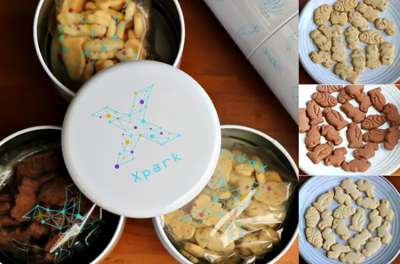 【桃園‧中壢】Xpark海洋生物造型餅乾..超可愛的海洋生物造型餅乾好吃又可愛，白色鐵盒還可收納放置小物品