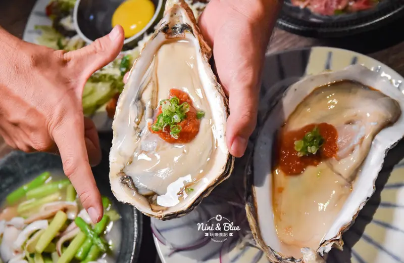 將軍府 勤美店| 台中勤美草悟道向上北路居酒屋推薦，必點靠北大生蠔、串燒、與日本同步清酒酒款 Nini and Blue 玩樂食記
