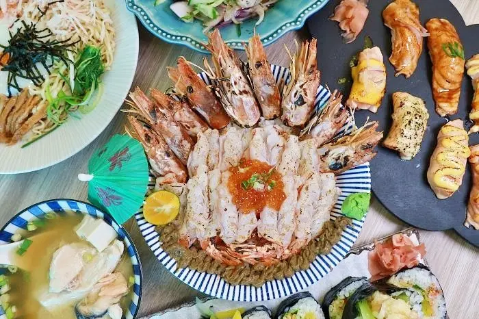 台南丼飯【舞壽司】美味專賣，社區裡的隱藏版日本料理，天使紅蝦軍團丼，9隻天使紅蝦排排站。台南美食|台南日本料理|台南壽司