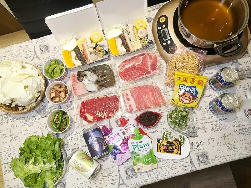 酷吉火鍋海陸酒酒生鮮套餐  佛心價399雙人套餐  六盎司大份量肉品  鮮蝦蛤蠣魚片海鮮盤  搭配海尼根無酒精飲料  外送火鍋免排隊