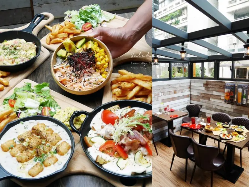 *台北忠孝敦化不限時餐廳*ABV美式餐酒館~浪漫玻璃屋異國風早午餐,世界精釀啤酒,大安區美食聚餐推薦