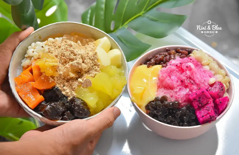 輕冰日季ice diary |台中巷弄美食，傳統冰品搭配各種自創風味糖漿，10元加大多3款配料、外帶加碼再送1種配料 Nini and Blue 玩樂食記
