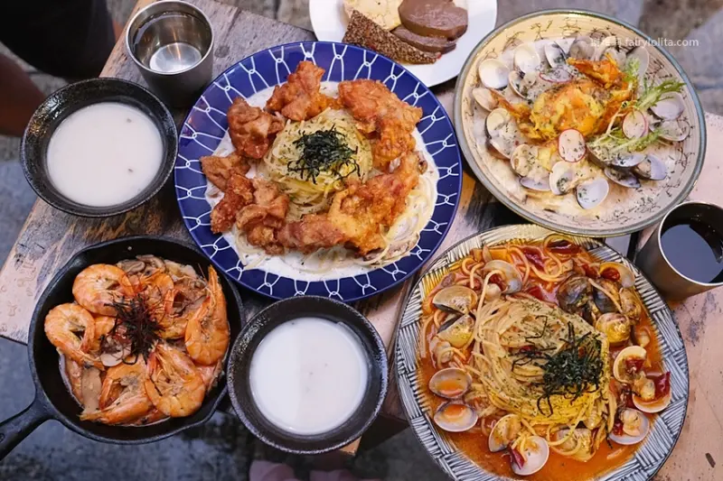 新開幕！大份量義大利麵，低消只要180元，飲料、濃湯、點心免費無限續！