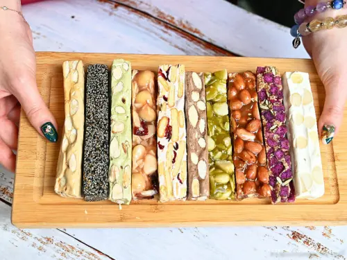 台中伴手禮推薦，採日本海藻糖製作，低熱量不黏牙，口味超多，試吃到飽不用錢！