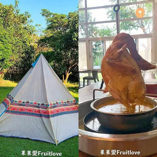 花蓮超狂迎賓餐民宿　整隻桶仔雞端上桌　還有可以睡客房也可以睡營帳的房型　親子寵物友善　毛孩不限大小　不收清潔費