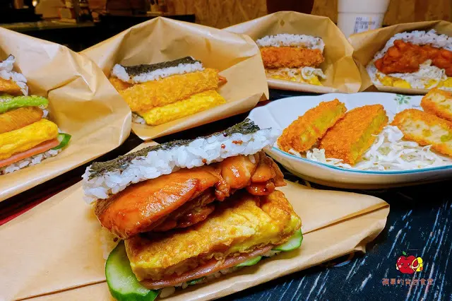 [食記] 新竹東區-米米香 日式飯糰 手工超厚豬排只要$80 美味早餐沖繩飯團新選擇 時蔬天婦羅本丸桑脆炸蓮藕 去骨照燒雞腿本丸鹹香味充足 內行才點的奶油香可樂餅