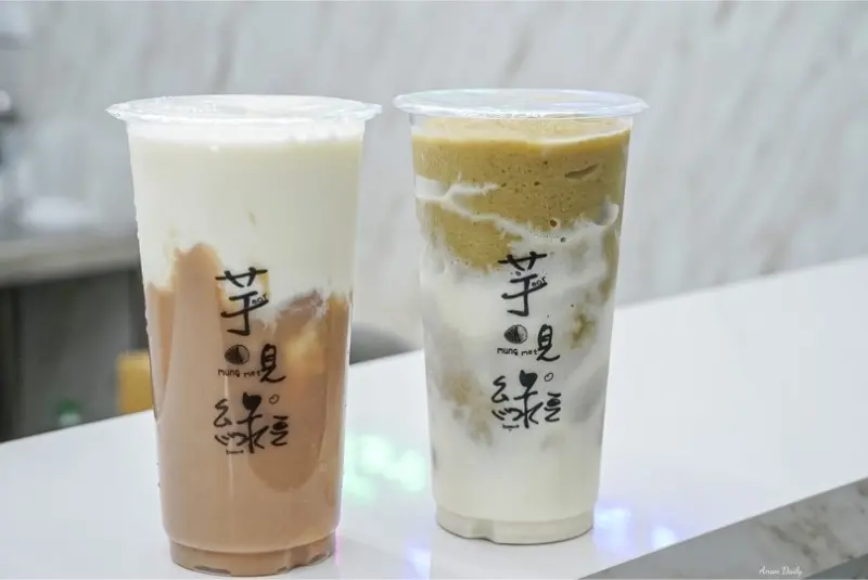 | 高雄美食 |顆粒感十足超濃稠芋頭牛奶/芋頭配綠豆蹦出新滋味/芋見綠豆苓雅店