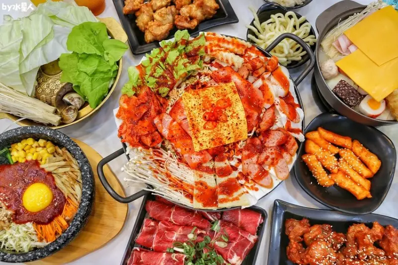 韓式料理140元起吃到飽！超狂份量部隊鍋銅盤烤肉，白飯、烏龍麵、飲料、冰淇淋免費續